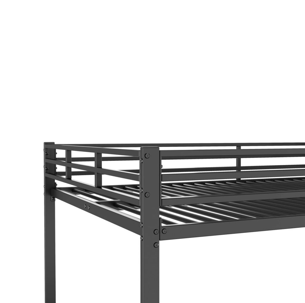 Letto a castello per bambini 140x200 cm in metallo nero con reti a doghe