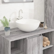 Lavandino-Lavabo-Lavello Bianco 36x15 cm in Ceramica Rotondo