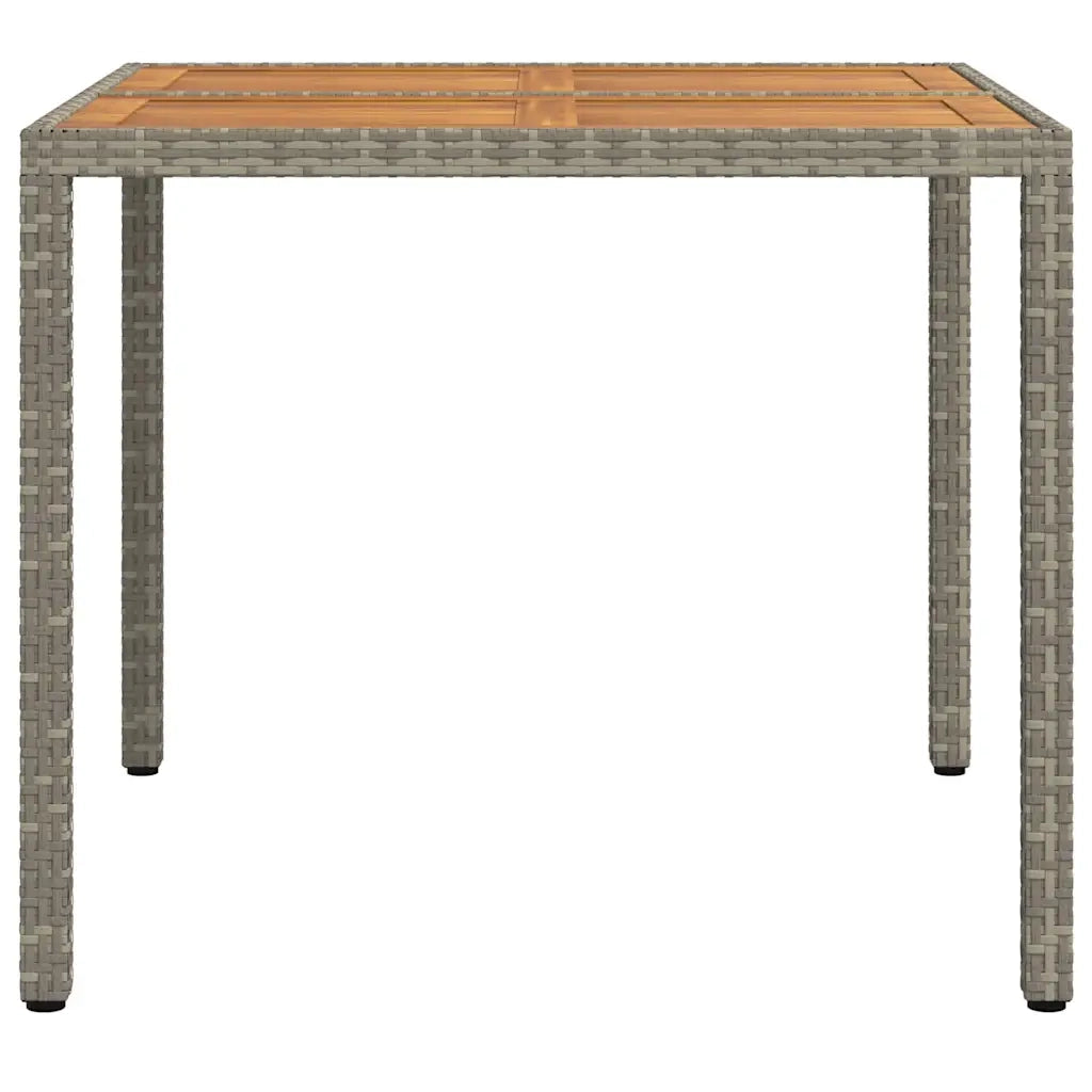 Tavolo da Giardino Grigio 90 x 90 x 75 cm polyrattan