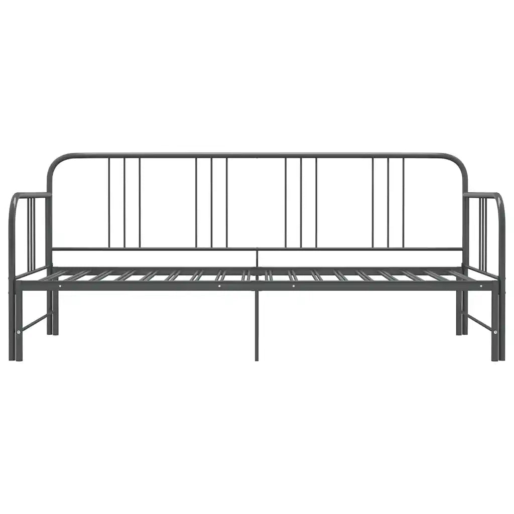Telaio Divano Letto Estraibile Grigio in Metallo 90x200 cm 324754