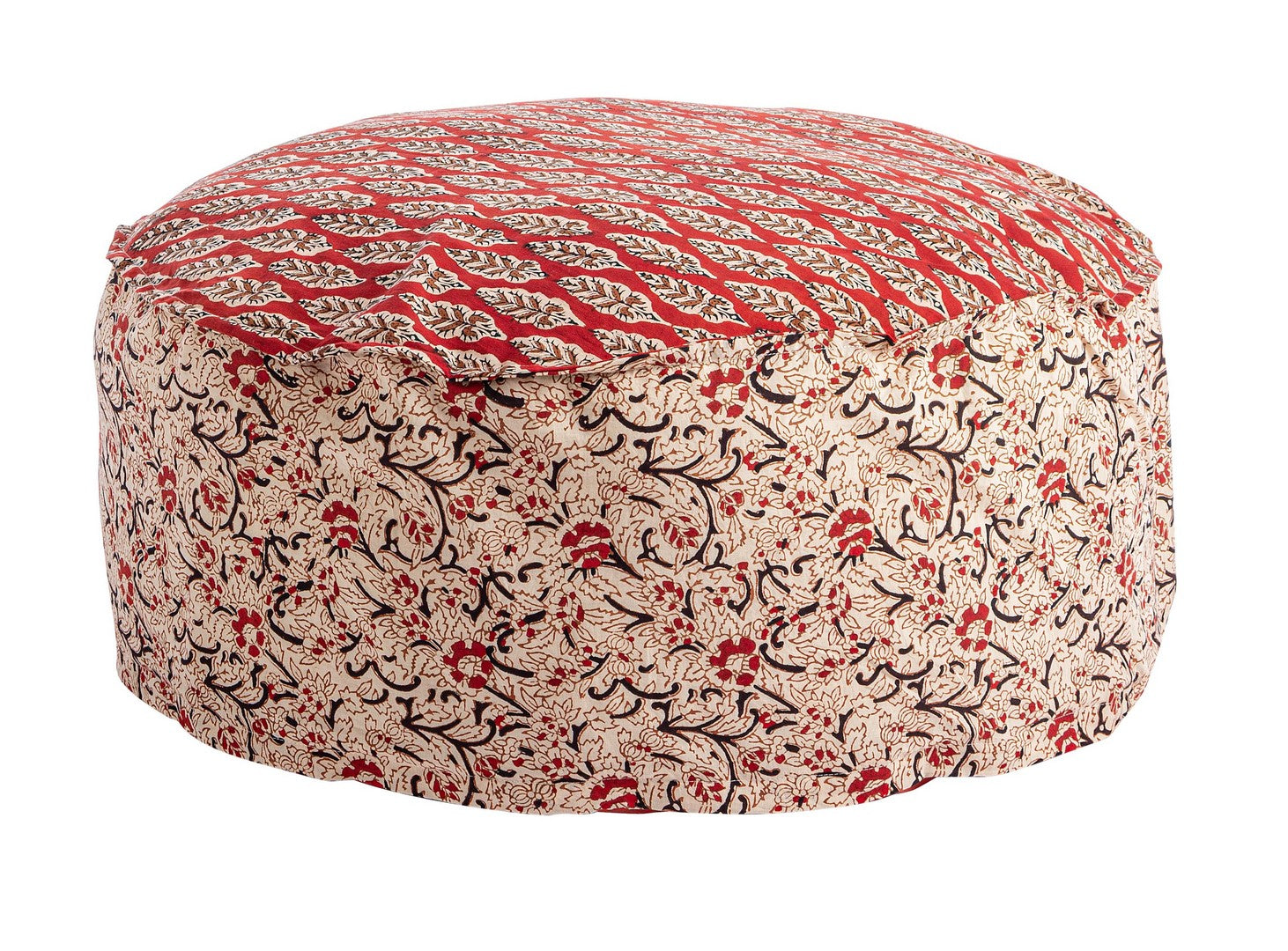 Pouf  65x65x25cm in Tessuto Lorient Rosso
