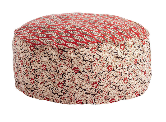 Pouf  65x65x25cm in Tessuto Lorient Rosso