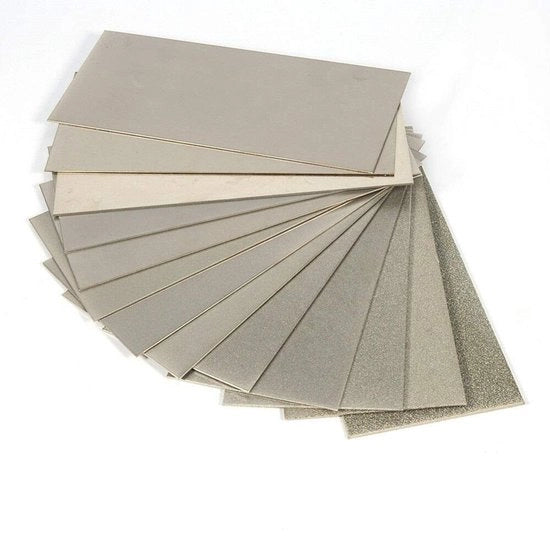 Set di Sfregiature per Attrezzi - Sfregiatura Diamantata per Messaggi - Sfregiatura per Hobbisti - Sfregiatura per Gereedschap - Sfregiatura per Hobbisti - 80-3000 Grit - 17 x 7,5 cm - Sfregiatura Piana