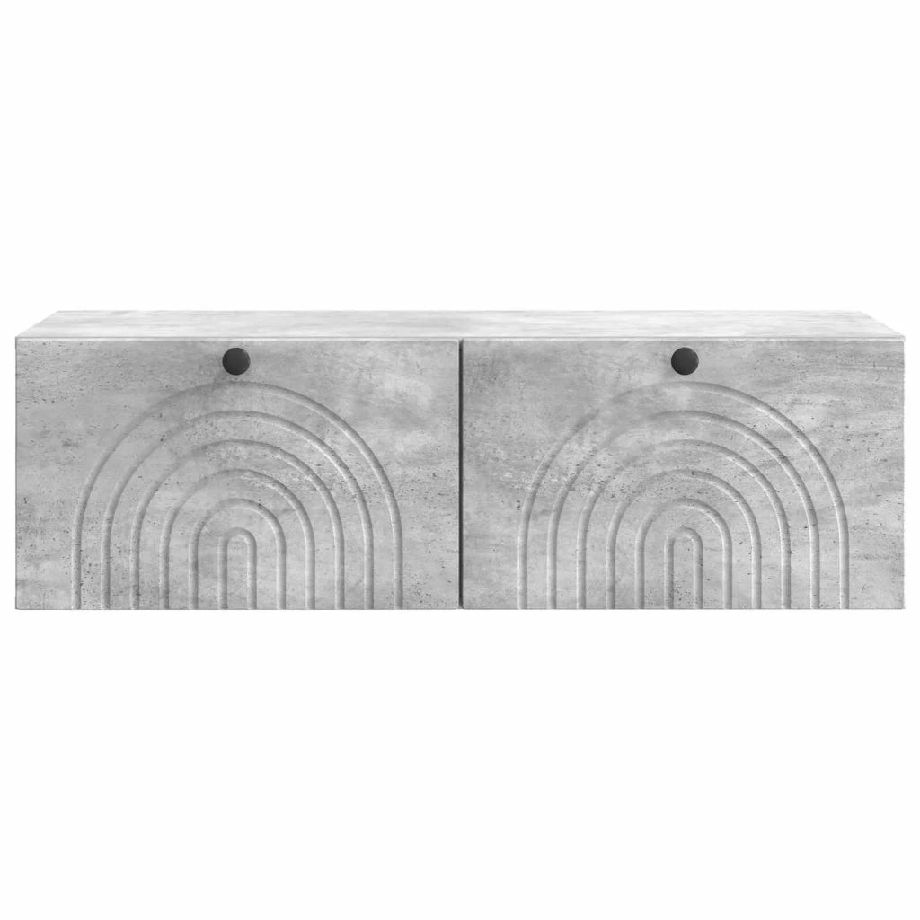 Mobile Porta TV da Muro-Credenza per TV sospesa Grigio Cemento 99 x 41 x 30 cm