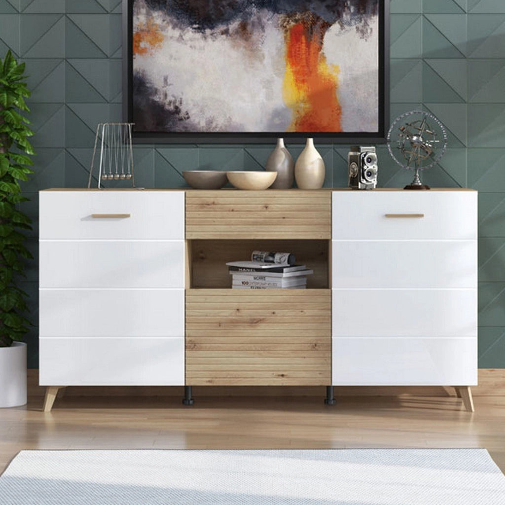 Madia Morlupo, Credenza un Cassetto, 173x41.5x87.5h cm Bianco