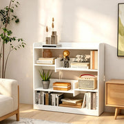 Libreria moderna a 4 ripiani in truciolato E1, bianco, 90 x 24 x 91 cm