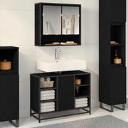 Mobile da Bagno Rovere Nero 80 x 33 x 60 cm Legno multistrato 883639