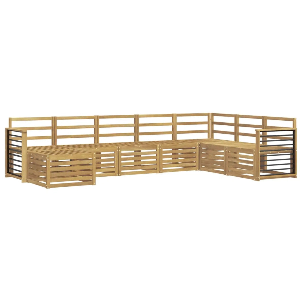Set di divani da esterno 8 pcs Bianco 306 x 187,5 x 73 cm 3392324