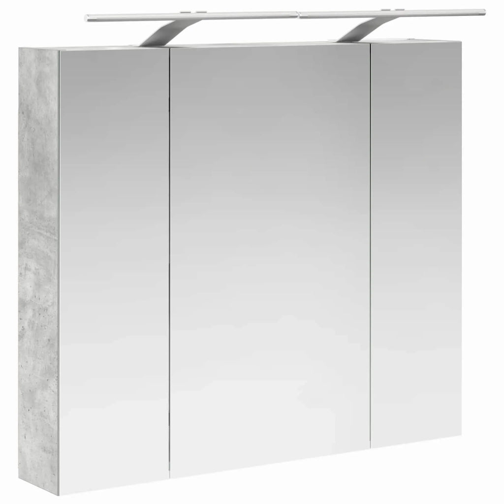Mobiletto per specchio da bagno con lo scaffale Grigio cemento 889114