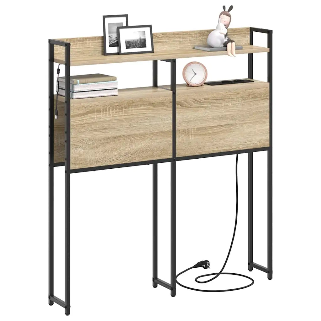 vidaXL Testata contenitore rovere sonoma 100 cm Legno multistrato