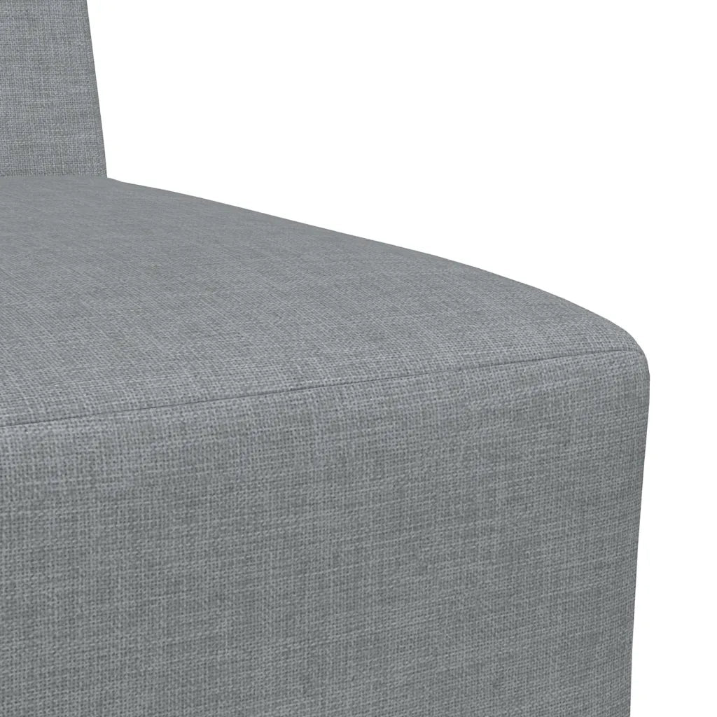 Divano componibile senza braccioli-Sofa Modulare-Divanetto grigio chiaro 55 cm in tessuto