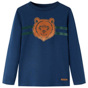 Maglietta da Bambino a Maniche Lunghe Blu Marino 92cod mxl 132088