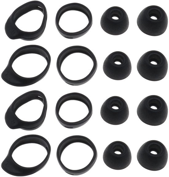 Orecchini in silicone anti-slip - nero - con clip per orecchio - comodi - compatibili con Samsung Galaxy Buds 2019 e Buds+ R175/R170