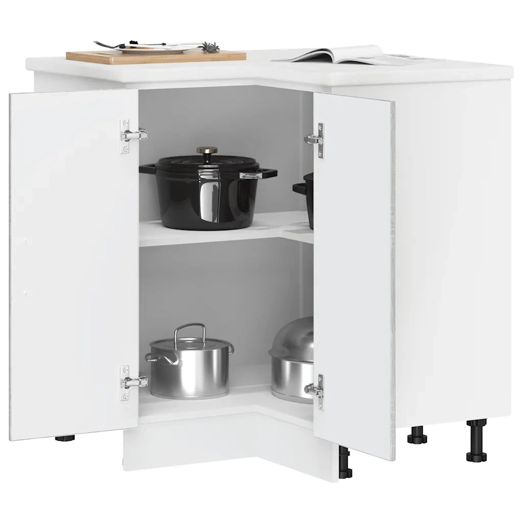 Base ad Angolo Cucina Porto Grigio Sonoma in Legno Multistrato 853993