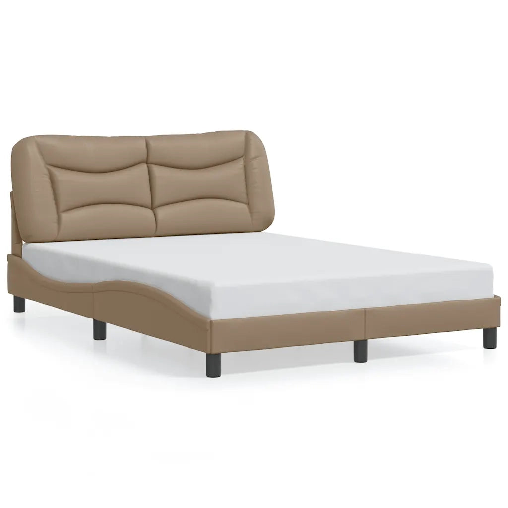 Giroletto senza Materasso-Struttura Letto Hvar Cappuccino 120x200 cm in Similpelle