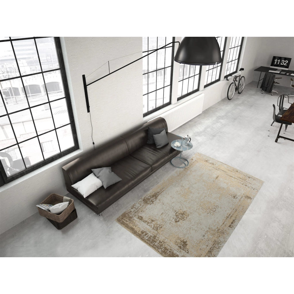 Tappeto vintage Nostalgia Sand in cotone e poliestere