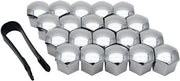 Set di 20 Dadi di Protezione per Ruote a Sei Vie Universali in Argento da 19mm