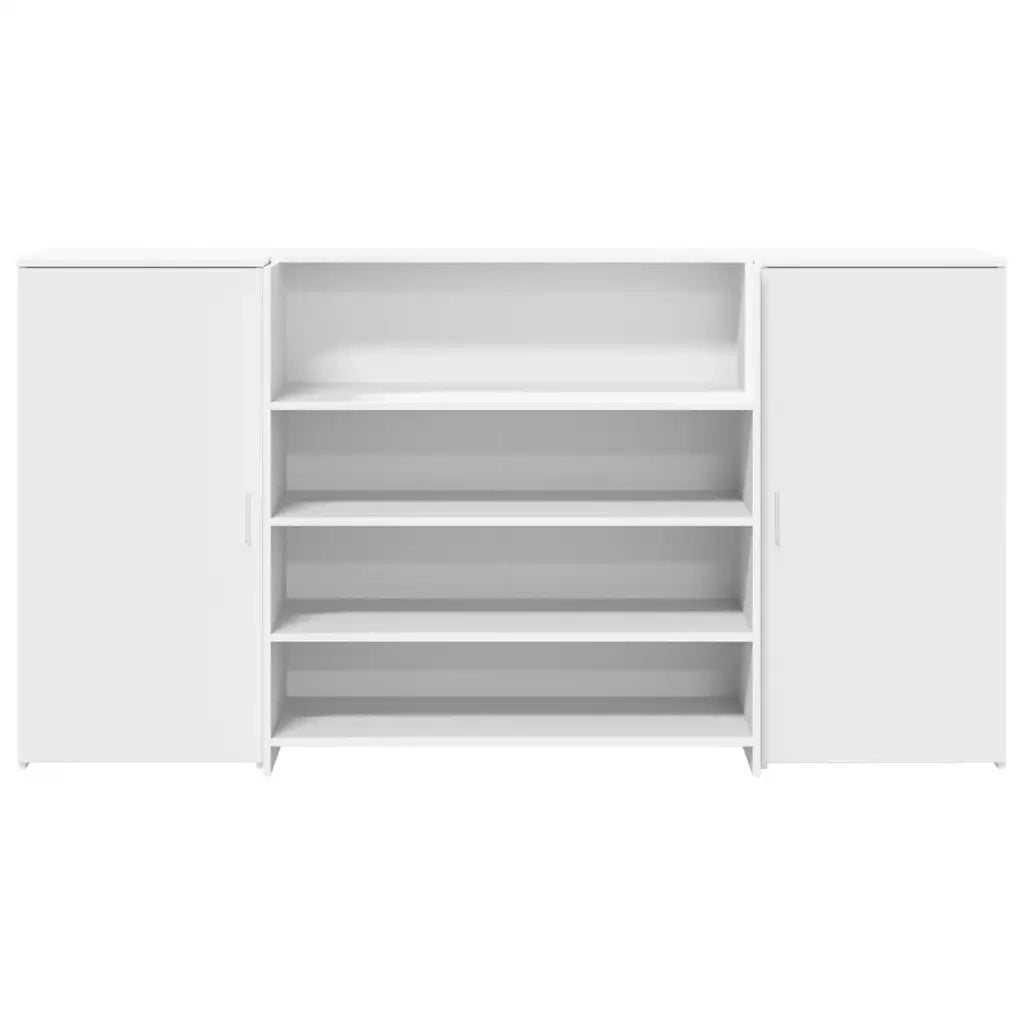 Scrivania per Reception Bianca 200x50x103,5 cm in Legno Massello 3324178