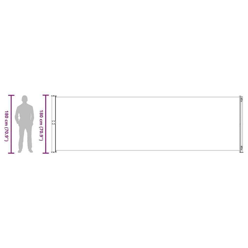 Extendable Side Awning 180x600 Cm Cream