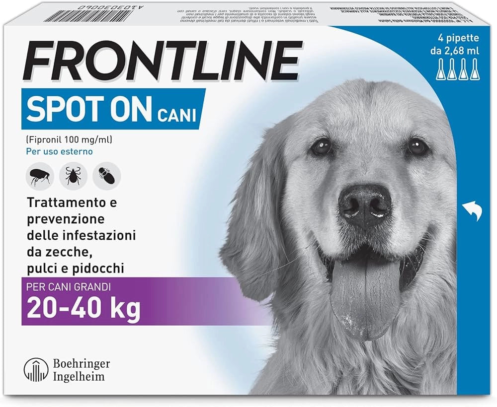 ANTIPARASSITARIO 'SPOT ON' FRONTLINE  cani 20/40 kg - 4 pipette - FRONTLINE
