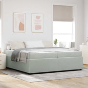 Struttura del letto Grigio chiaro 200 x 200 cm Tessuto