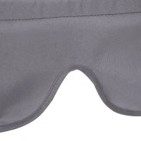 Cuscini da Esterno per Dondolo da Giardino 3 Posti con Lacci, 2 Pezzi da 130x45x5 cm, Grigio