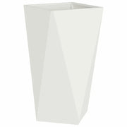Fioriera | Cassetta per fiori | Vaso Bianco 40 x 40 x 75 cm Acciaio