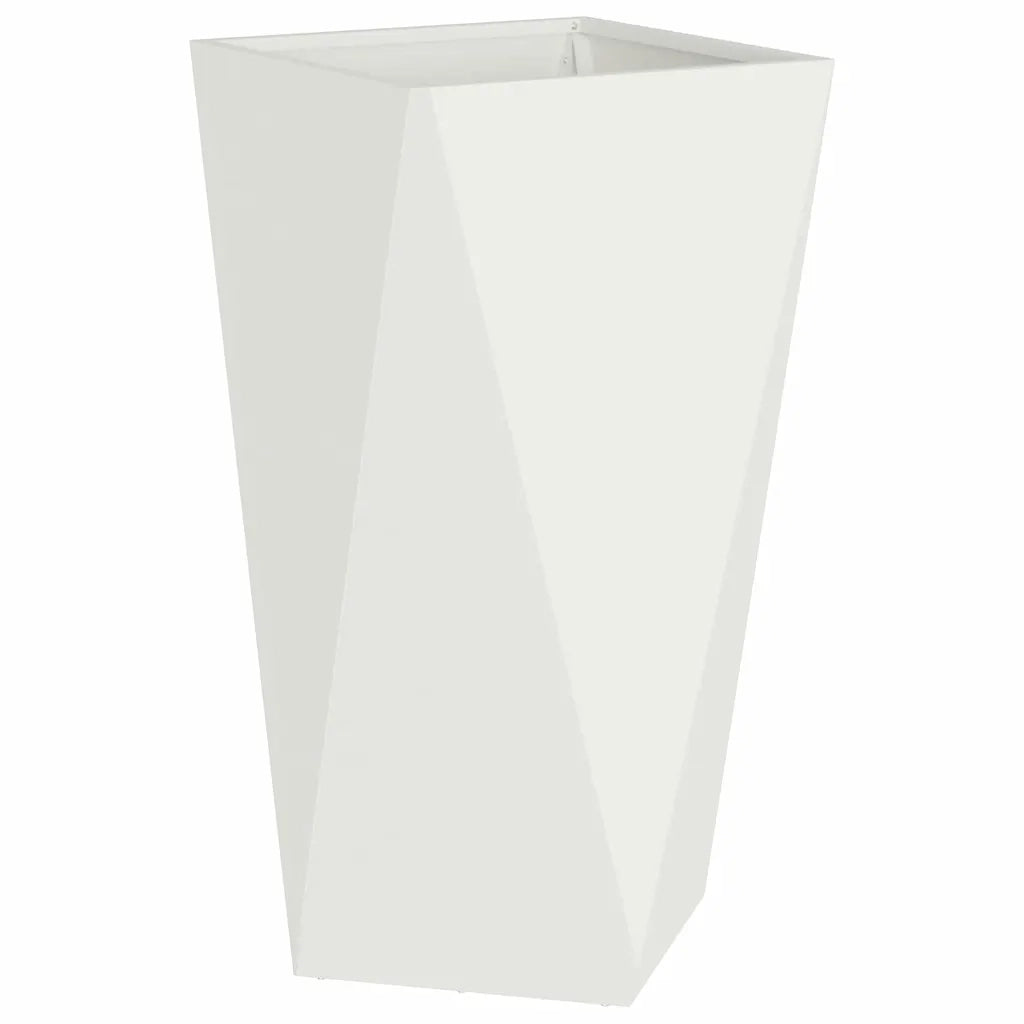 Fioriera | Cassetta per fiori | Vaso Bianco 40 x 40 x 75 cm Acciaio