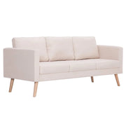 Divano letto a 3 posti letto per gli ospiti trasformabile divano letto per soggiorno pieghevole per uso interno tessuto crema 02_0019461