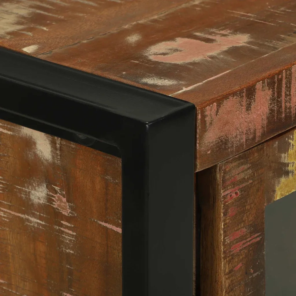 Mobile da Bagno con porta Marrone Legno Recuperato Massello 4016013