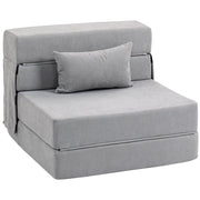 Divano letto ¨C zephmum ¨C tessuto, grigio chiaro