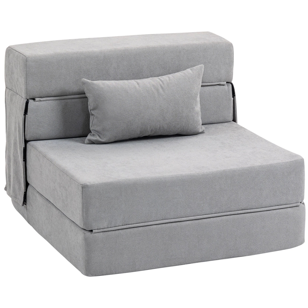 Divano letto ¨C zephmum ¨C tessuto, grigio chiaro