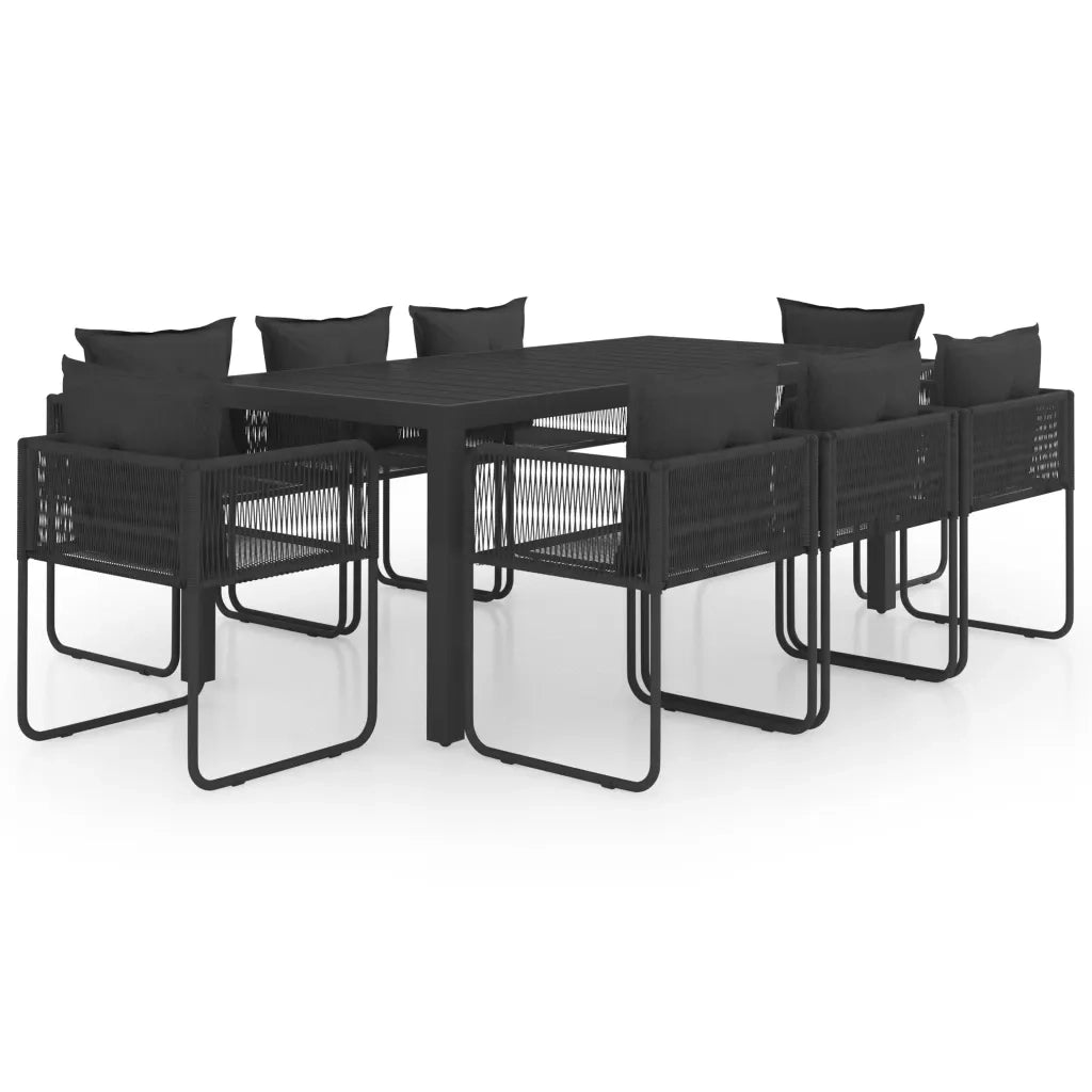 Set da Pranzo da Giardino 9 pz in Rattan PVC Nerocod mxl 69939