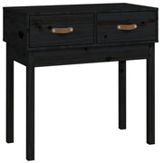Tavolo Consolle | Tavolo d'Ingresso Nero 76,5x40x75 cm in Legno Massello di Pino