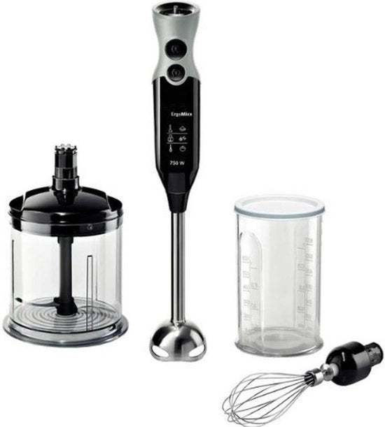 Set di Frullatore a Stantuffo - Manuale - Frullatore Set - Purea Stantuffo - Moina Manuale - Macchina da Cucina - Acciaio Inossidabile - 3 in 1 - Accessori Frullatore - Zuppe - Smoothies - Cibo per Bambini