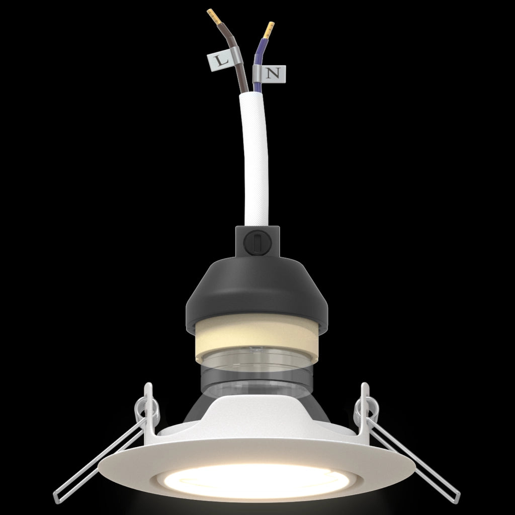 Fari Incassati 12 pezzi Rotondo GU10 Bianco Ã˜90 mm Acciaio