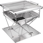 Griglia BBQ Opvouabile in Acciaio Inox - Grande MT-045