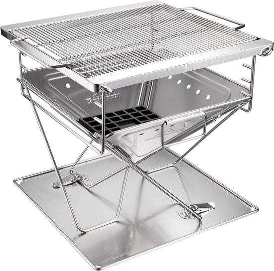 Griglia BBQ Opvouabile in Acciaio Inox - Grande MT-045