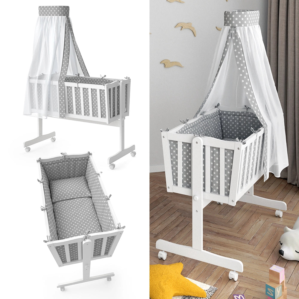 Vitalispa Lettino per bambini Bianco 40x90 con ruote