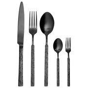 Set di posate in acciaio inossidabile nero 30 pezzi per ogni occasione Coltello Cucchiaio Forchetta Cucchiaino Forchetta da torta Design moderno