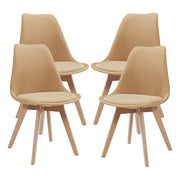 Set di 4 sedie da pranzo 82 x 49 x 54 cm design moderno robuste velluto a coste giallo senape 03_0009826