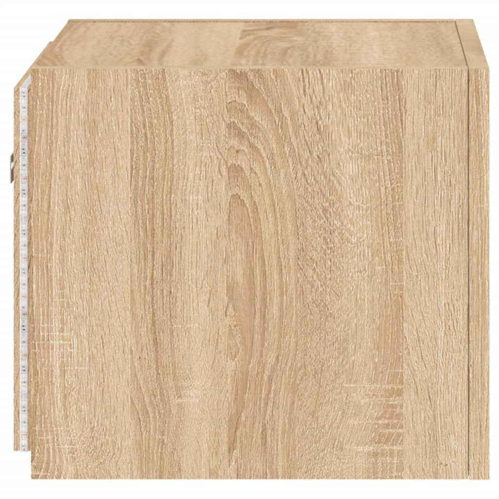 Mobile TV multimediale mensola TV credenza mobile TV sala da pranzo soggiorno parete attrezzata per camera da letto con luci LED rovere Sonoma 30,5 x 35 x 30 cm marrone 02_0028011