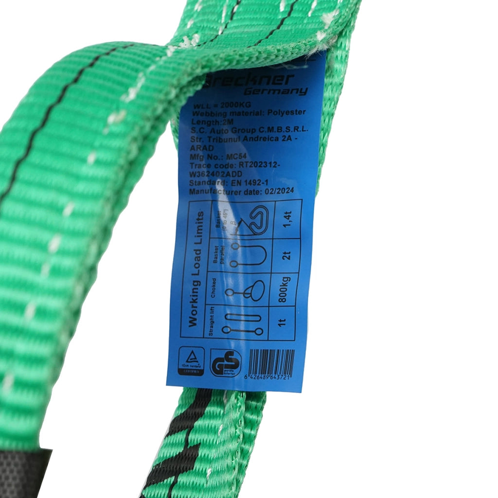 Cinghia di sollevamento 2mx62mm 2T