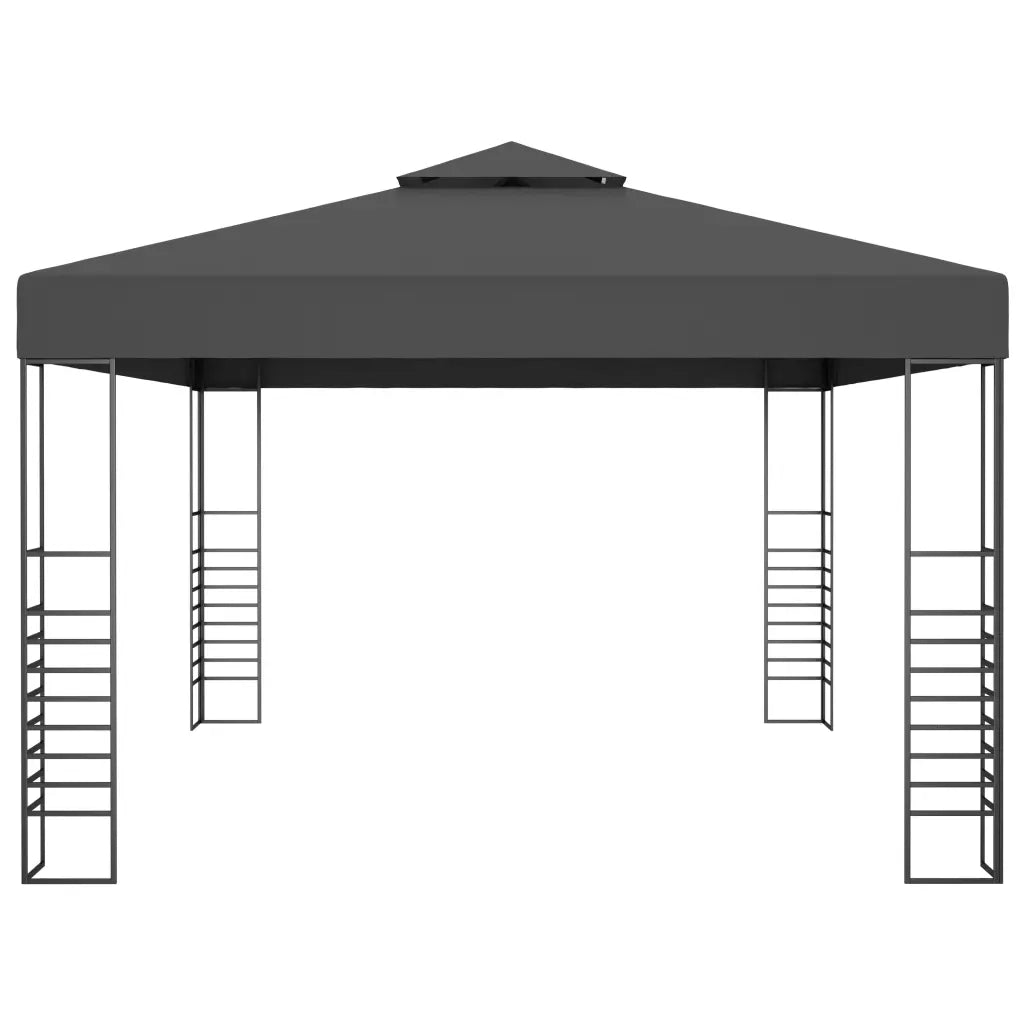 Gazebo | Pergolato con Stringa di Luci LED 3x4 m Antracite