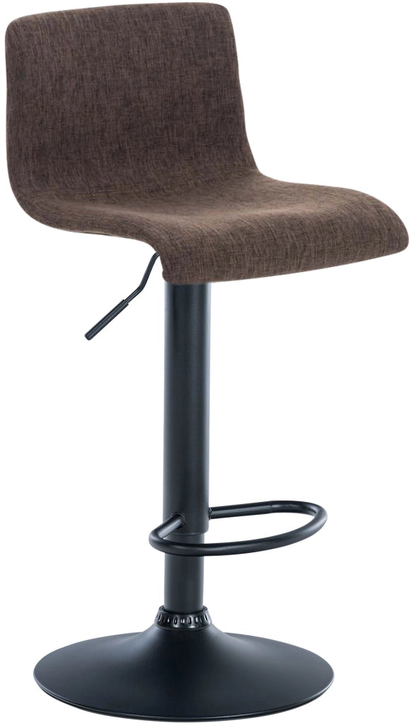 Sgabello HOVER in tessuto marrone,Metallo nero opaco