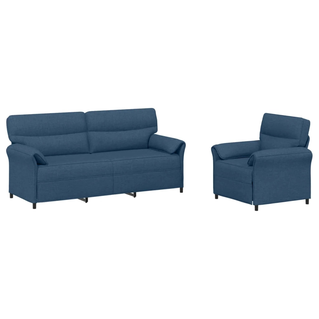 Set di divani 2 pz Blu Tessuto 3424879