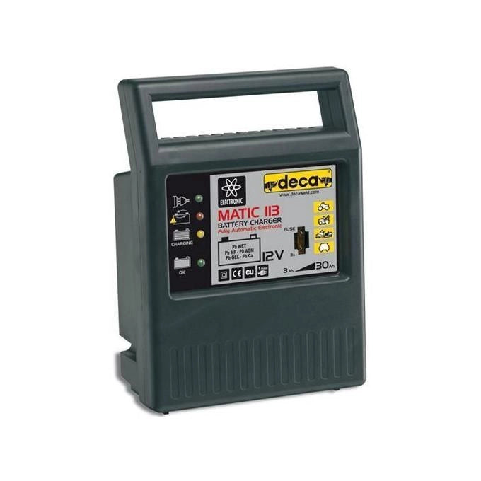 Deca MATIC119 Caricabatterie Automatico 12V 6A per Batterie WET AGM GEL Start Stop 10 120 Ah protezione inversione polarita'