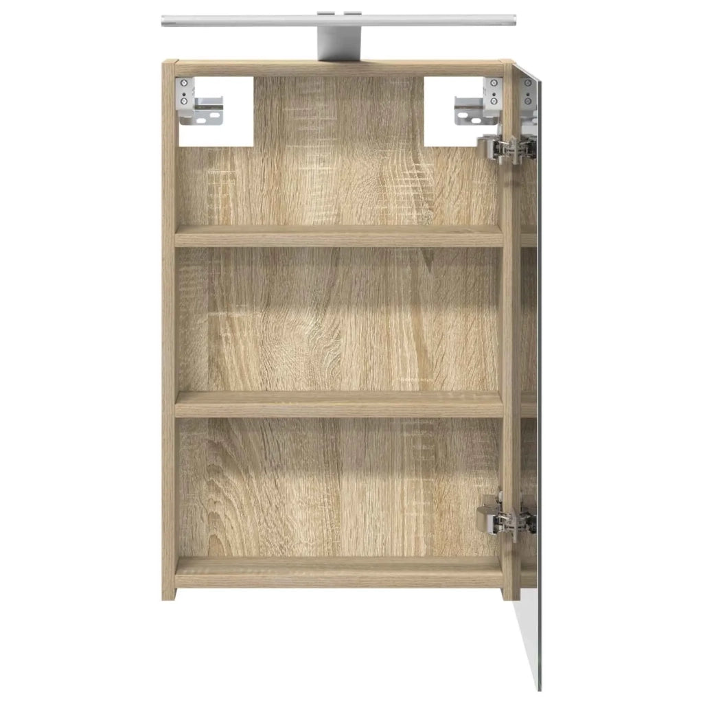 Mobiletto per specchio da bagno con lo scaffale Rovere Sonoma