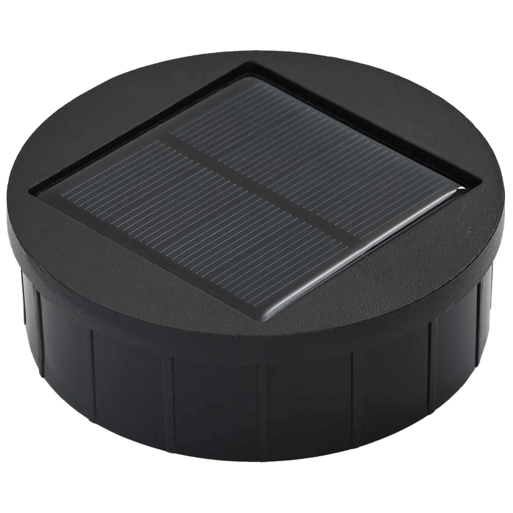 Set di 2 lampade solari a LED da giardino dal design moderno 18 x 18 x 50 cm acciaio nero 02_0052538
