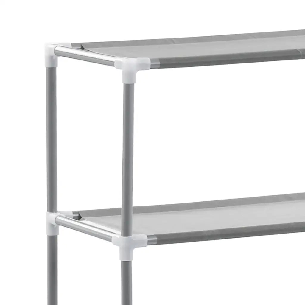 Rastrelliera per Lavatrice a 2 Livelli Grigia 69x28x143cm Ferro 343132
